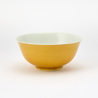 Lot 270 - A Chinese Yellow Glazed Porcelain Bowl