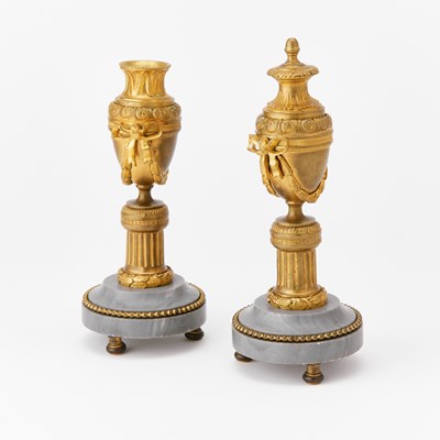 Lot 357 - Pair of Louis XVI Gilt Bronze Cassolettes