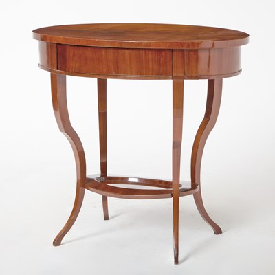 Lot 587 - Swedish Gustav IV Mahogany Oval Side Table