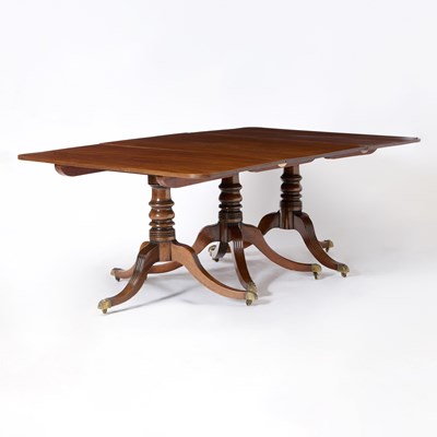 Lot 513 - Regency Mahogany Triple Pedestal Dining Table