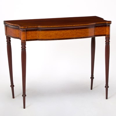 Lot 407 - Federal Inlaid and Figured Mahogany, Birchwood and Rosewood Table