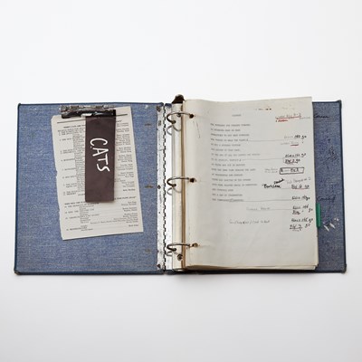 Lot 530 - Jake Bell’s Annotated Production Book and Script from Cats