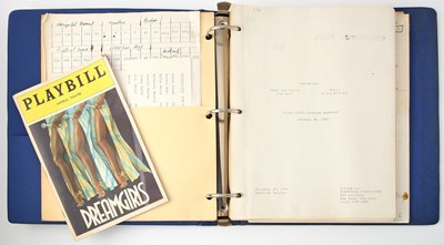 Lot 533 - Jake Bell’s annotated production script, show jacket and materials from Dreamgirls
