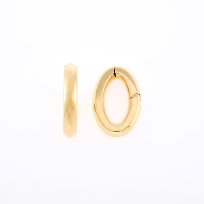 Lot 28 - Pair of Gold Hoop Earclips