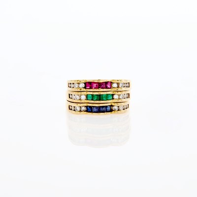Lot 45 - Three Gold and Gem-Set Rings