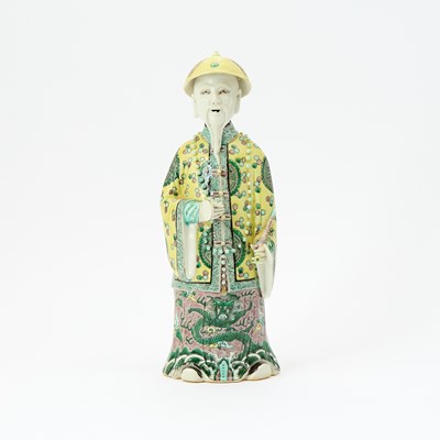 Lot 629 - A Chinese Famille Verte Porcelain Figure of an Official