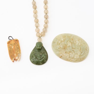 Lot 509 - Three Chinese Carved Jade Articles