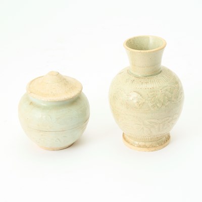 Lot 175 - Two Chinese Qingbai Glazed Porcelain Vessels