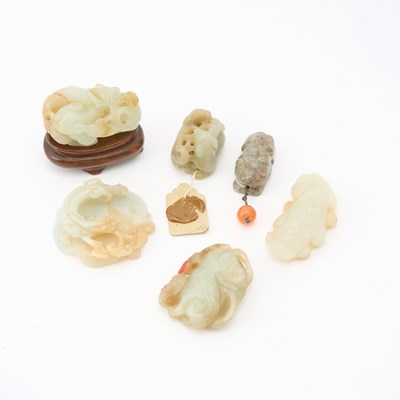 Lot 25 - A Group of Chinese Jade Carvings