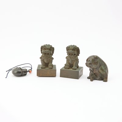 Lot 726 - Four Asian Bronze Articles