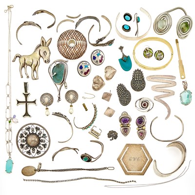 Lot 1319 - Group of Silver Jewelry