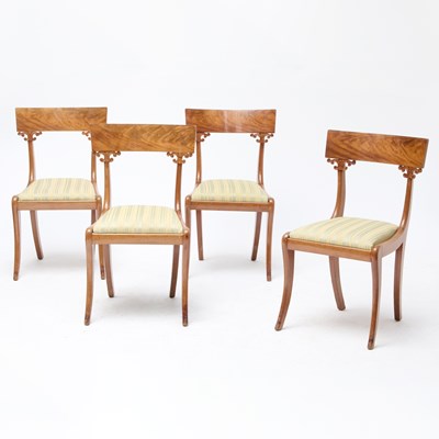 Lot 240 - A Set of Four Neoclassical Mahogany Dining Chairs