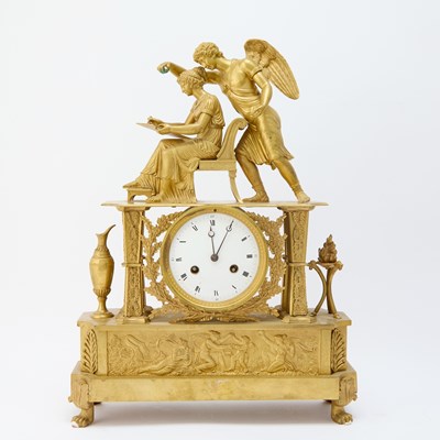 Lot 213 - Empire Ormolu Figural Mantel Clock