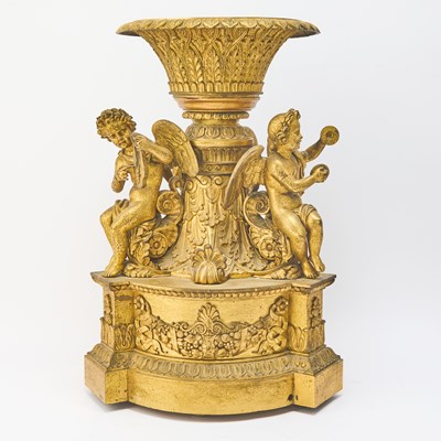 Lot 214 - Large Empire Ormolu Figural Centerpiece