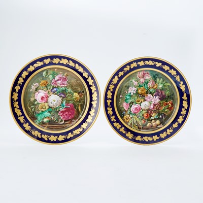 Lot 215 - Pair of Vienna Painted Porcelain Cabinet Plates