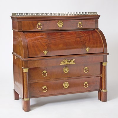 Lot 211 - Empire Mahogany Cylinder Desk