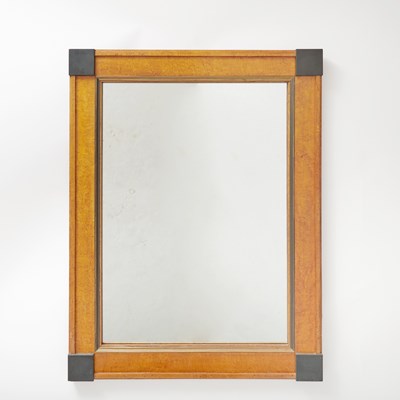 Lot 252 - Russian Neoclassical Parcel Ebonized Karelian Birchwood Mirror
