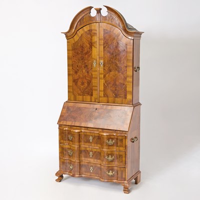 Lot 209 - North German Baroque Walnut Bureau Cabinet
