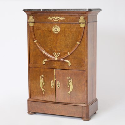 Lot 229 - Empire Ormolu Mounted Mahogany Secretaire a Abattant