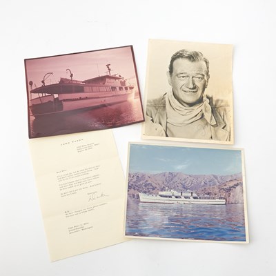 Lot 614 - A collection of material on John Wayne and his yacht Wild Goose