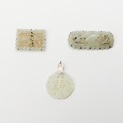 Lot 541 - Three Chinese Jade Pendants