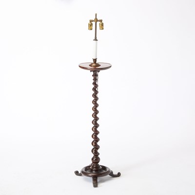 Lot 148 - Flemish Barley Twist Walnut Stand as a Lamp