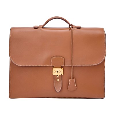 Lot 1169 - Hermès Veau Courchevel Sac a Dépêches 38 Briefcase