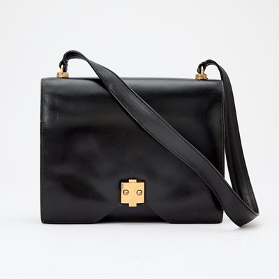 Lot 1173 - Hermès Black Box Leather 'Sac G8' Shoulder Bag
