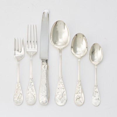 Lot 668 - Tiffany & Co. Sterling Silverware 'Audubon' Pattern Flatware Service