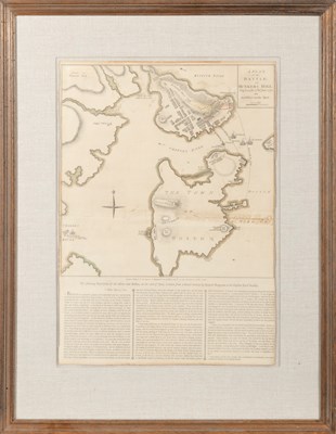 Lot 63 - A rare and early broadside map of the Battle of Bunker Hill