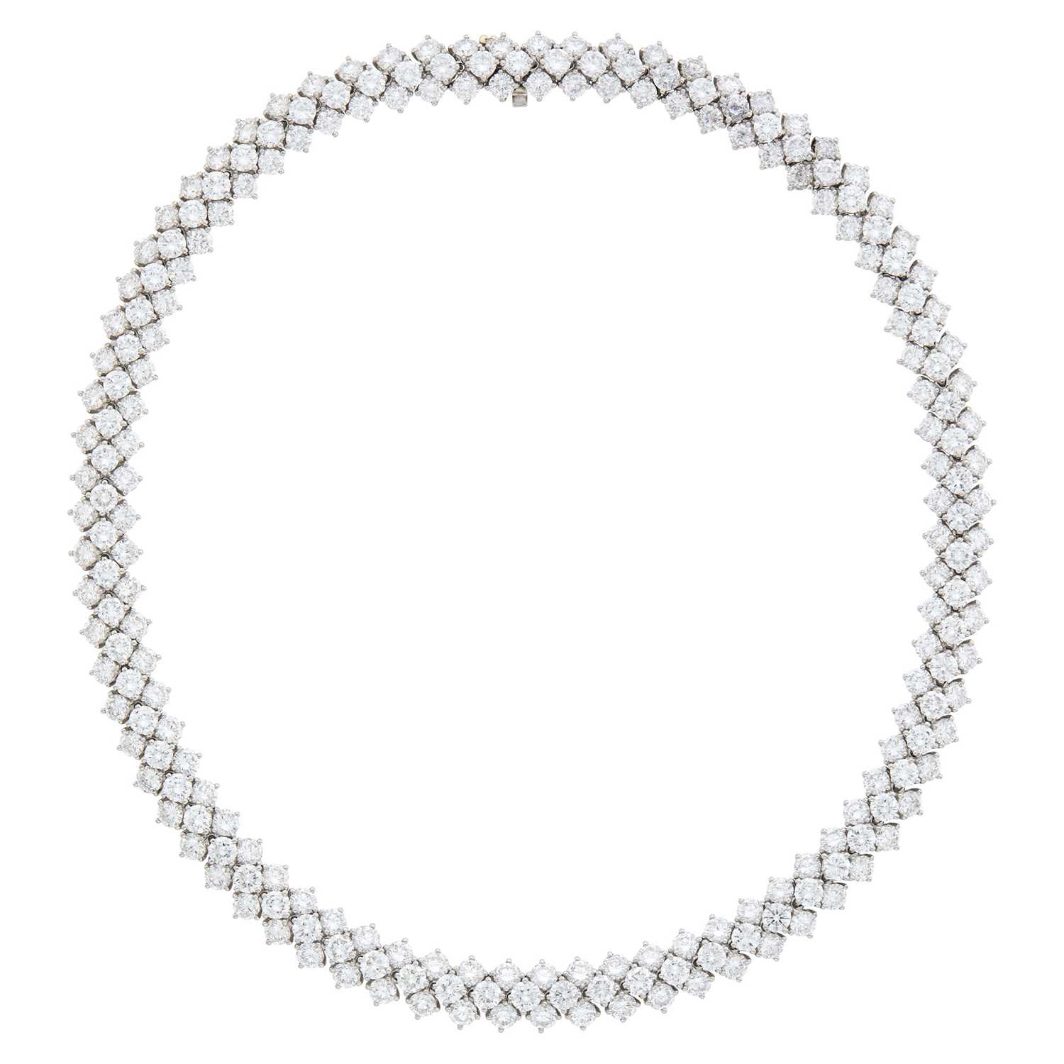 Lot 228 - Jacques Timey for Harry Winston Platinum and Diamond Necklace