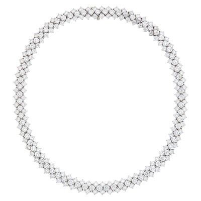 Lot 228 - Jacques Timey for Harry Winston Platinum and Diamond Necklace