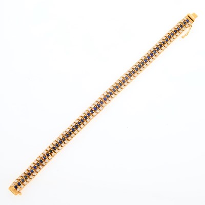 Lot 71 - Gold, Sapphire and Diamond Bracelet