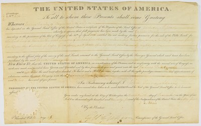 Lot 319 - Signed by John Quincy Adams