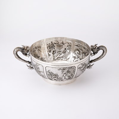 Lot 152 - Chinese Export Silver Centerpiece Bowl
