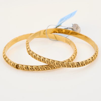 Lot 51 - Two Gold Rigid Bracelets, 22K 20 dwt., damaged