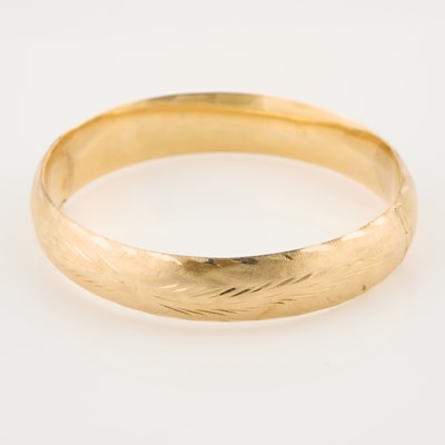Lot 73 - Gold Rigid Bracelet, 14K 13 dwt., damaged