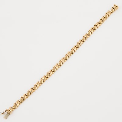 Lot 82 - Gold Flexible Bracelet, 14K 5 dwt.