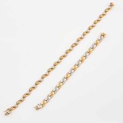 Lot 131 - Gold Flexible Bracelet and Anklet, 14K 15 dwt.