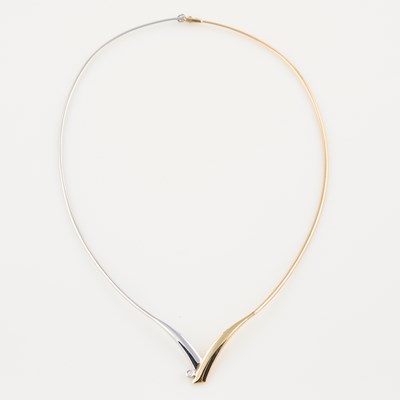 Lot 132 - Diamond Necklace, 14K 7 dwt.