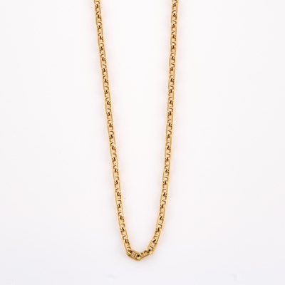 Lot 219 - Gold Neck Chain, 18K 11 dwt. with metal clasp