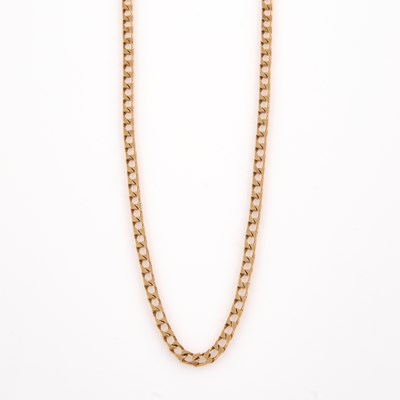 Lot 222 - Gold Neck Chain, 14K 9 dwt. with metal clasp