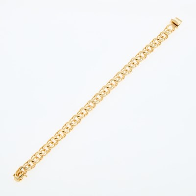 Lot 78 - Gold Double Curb Link Bracelet