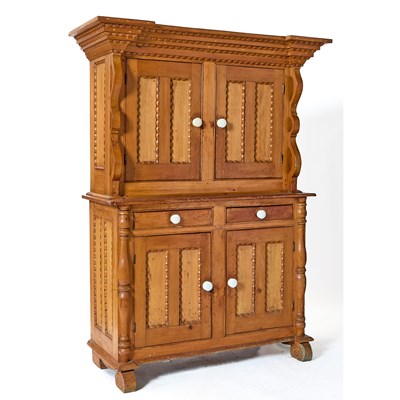Lot 183 - Classical Maple and Pine Cupboard