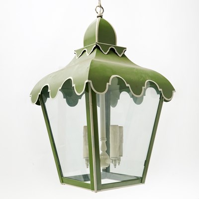 Lot 596 - Chinese Style Painted Tôle Lantern