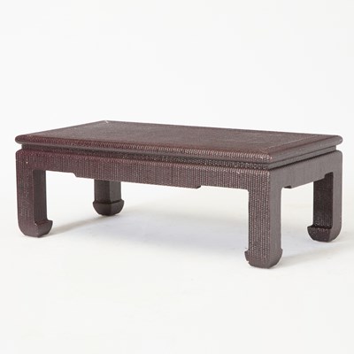 Lot 608 - Asian Style Painted Rattan Low Table