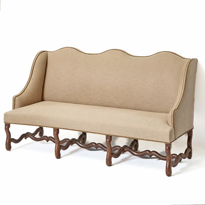 Lot 615 - Louis XIII Style Upholstered Walnut Settee