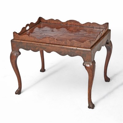 Lot 546 - George II Style Burlwood Tray Table