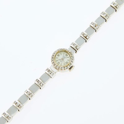 Lot 176 - Lady's White Gold and Diamond Wristwatch