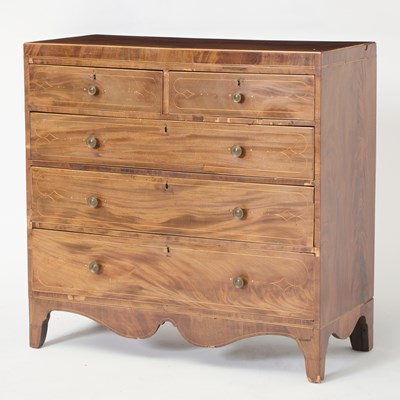 Lot 521 - Federal Inlaid Mahogany Chest of Drawers